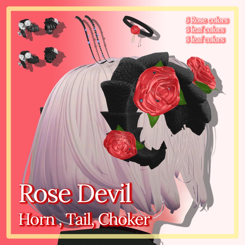 Rose Devil (Horn, Tail, Choker)