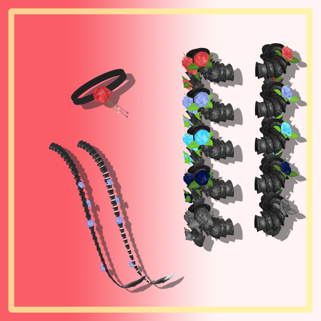 Rose Devil (Horn, Tail, Choker)