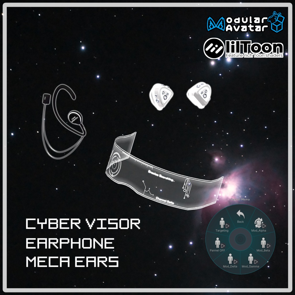 Cyber Visor, Earphone, Meca ears