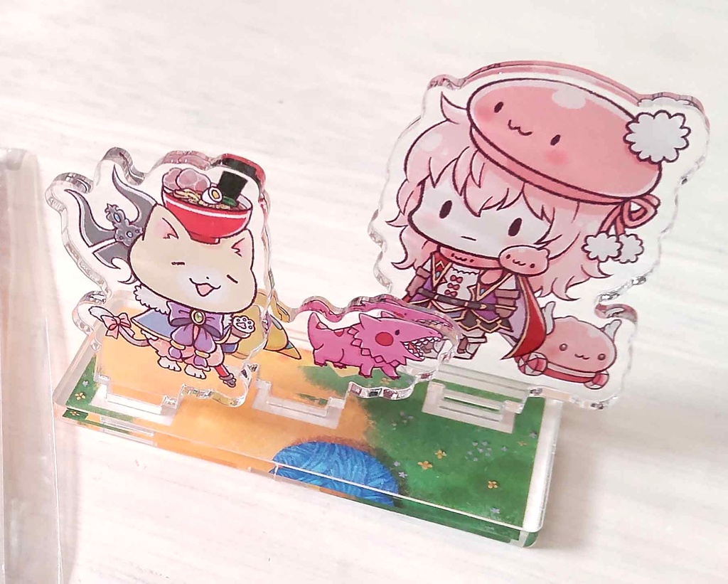にゃーめん＆ぷるぷるのゆっくりアクリルスタンド
