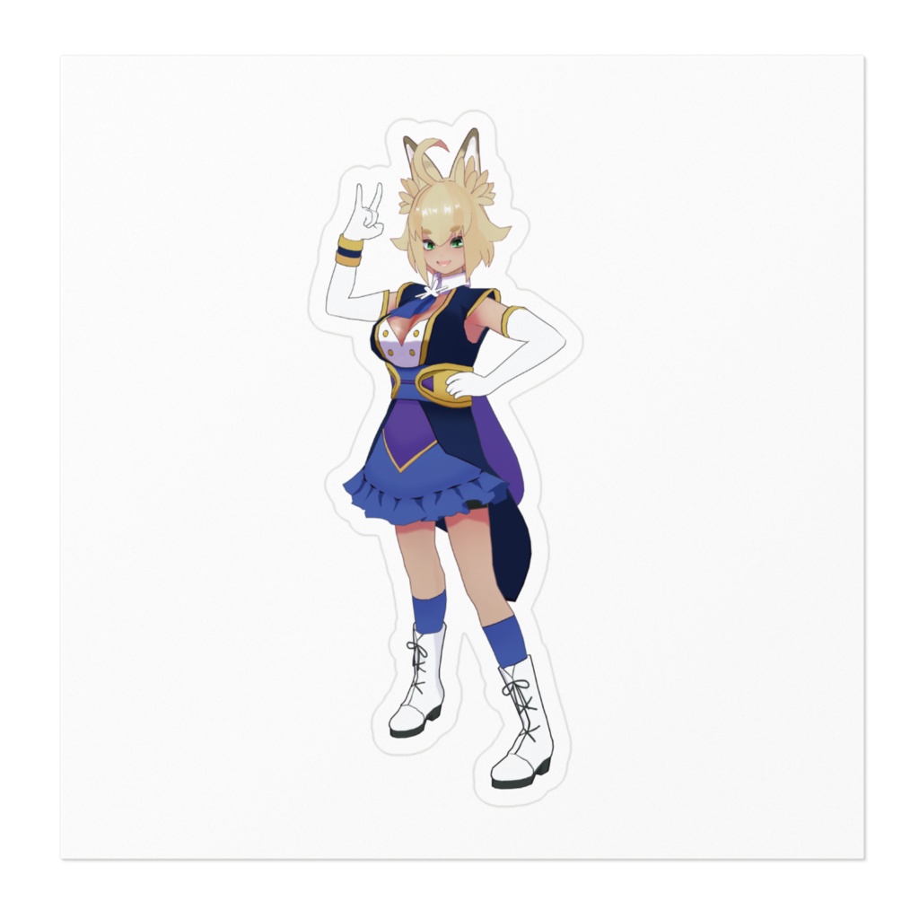 稲荷華奈立ち絵ステッカー サイズ:高さ79mm×幅35mm