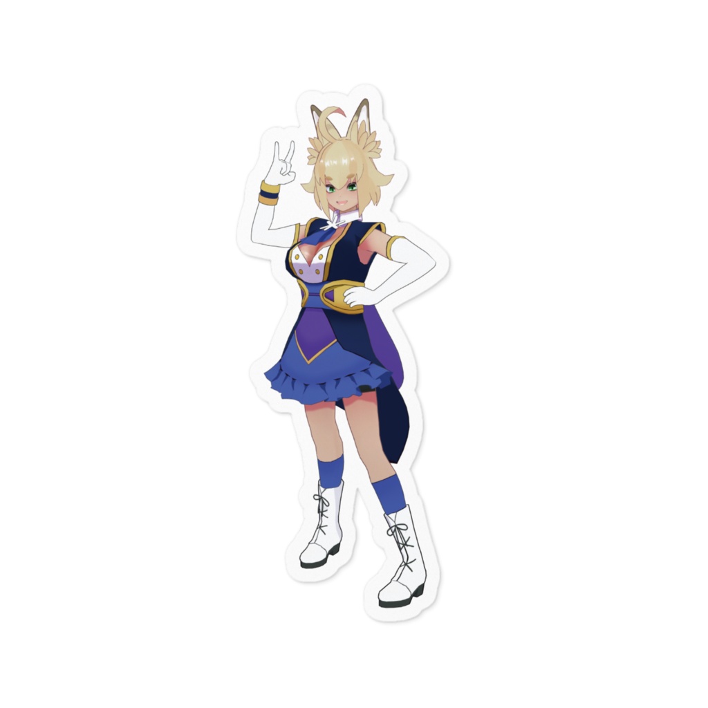 稲荷華奈立ち絵ステッカー サイズ:高さ79mm×幅35mm
