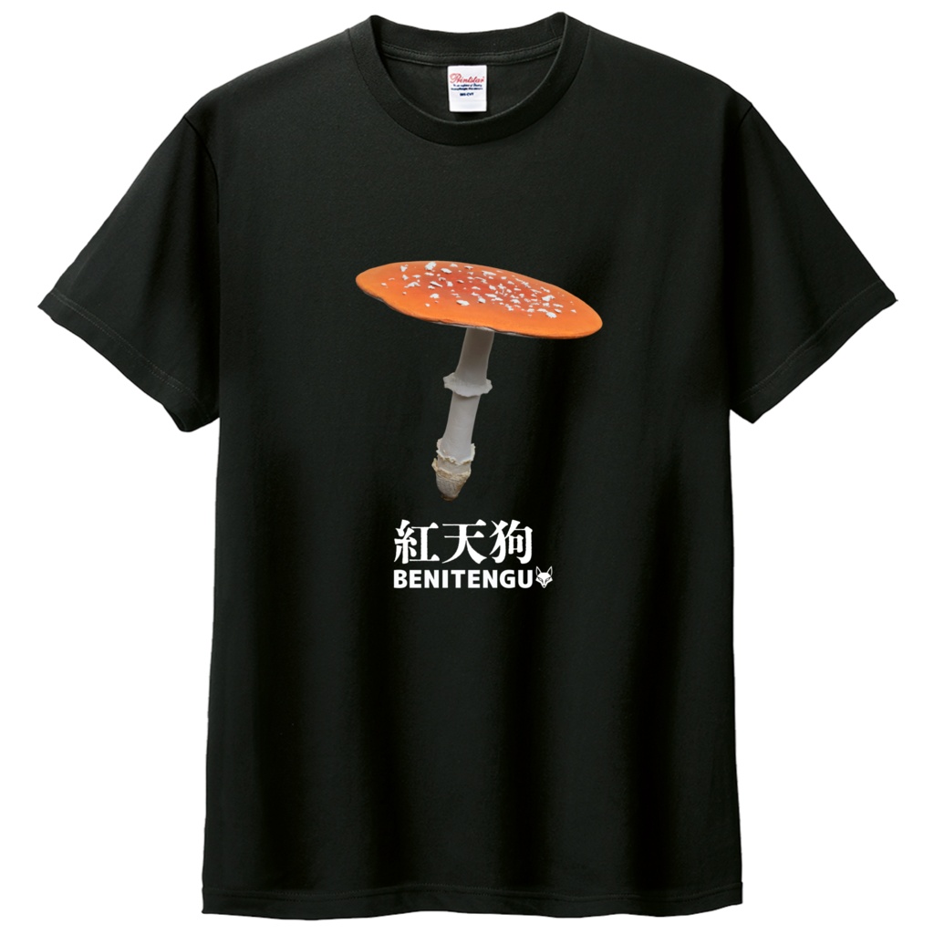 【稲荷華奈】「紅天狗」Tシャツ（ブラック）サイズ：S～XL