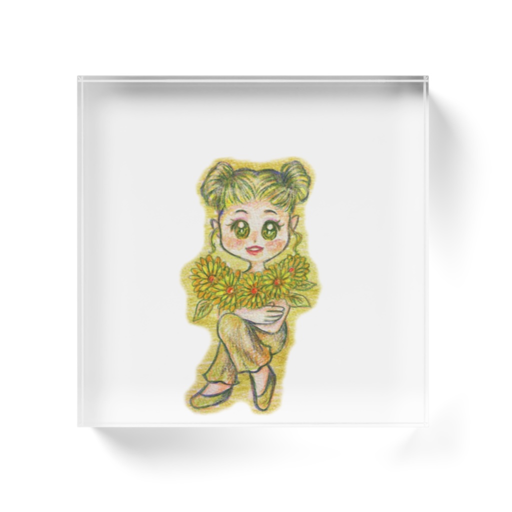 花の妖精アクリルブロック