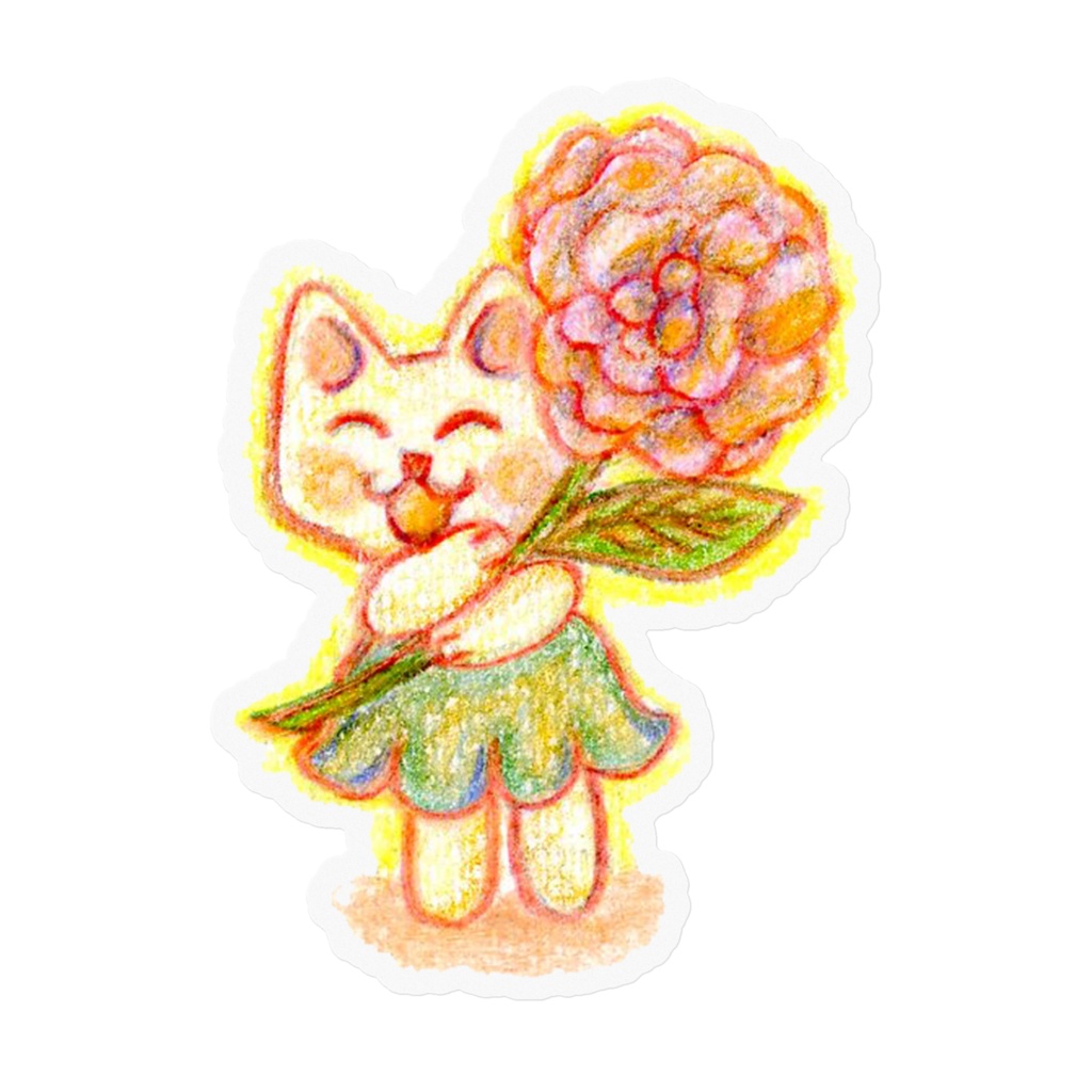 happycatクリアステッカー