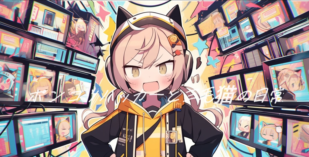 『ポンコツハッカーと三毛猫の日常』ファミコンサウンドから盛り上がるかわいい曲