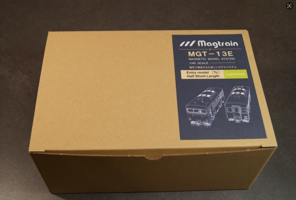 大迫力!1/40電車模型 未塗装組立キット MAGTRAIN「MGT-13E」※1/2長さショートタイプ※ライトグリーン色※先頭車1両