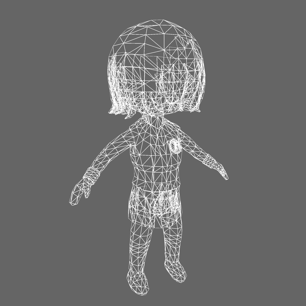 オリジナル3Dモデル「アナ - 空手ver - 」