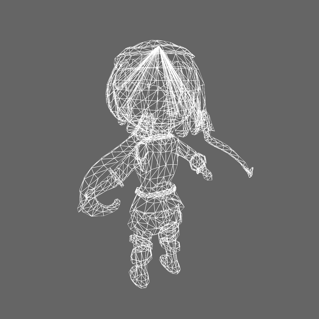 オリジナル3Dモデル「キュアキュアブルー」