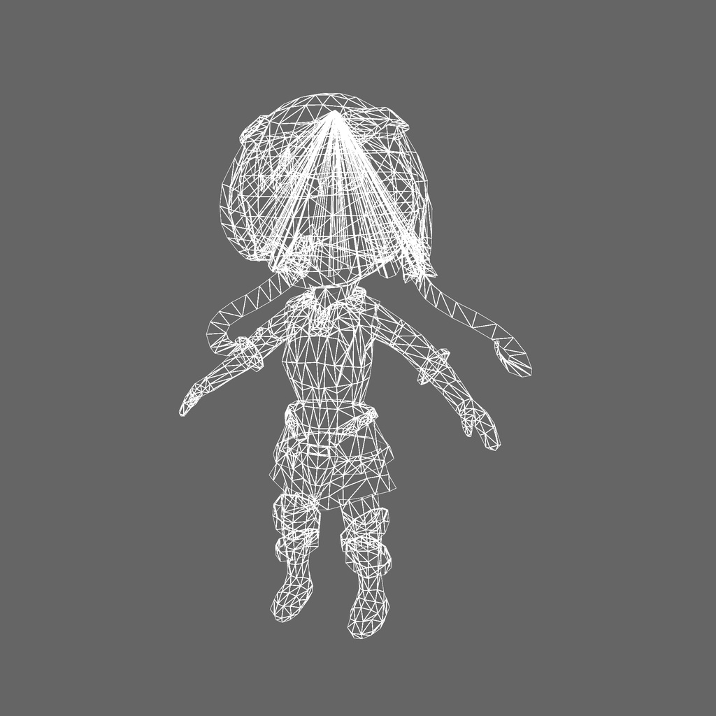 オリジナル3Dモデル「キュアキュアブルー」