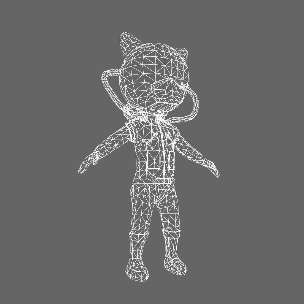 オリジナル3Dモデル「闇ねこ星人」