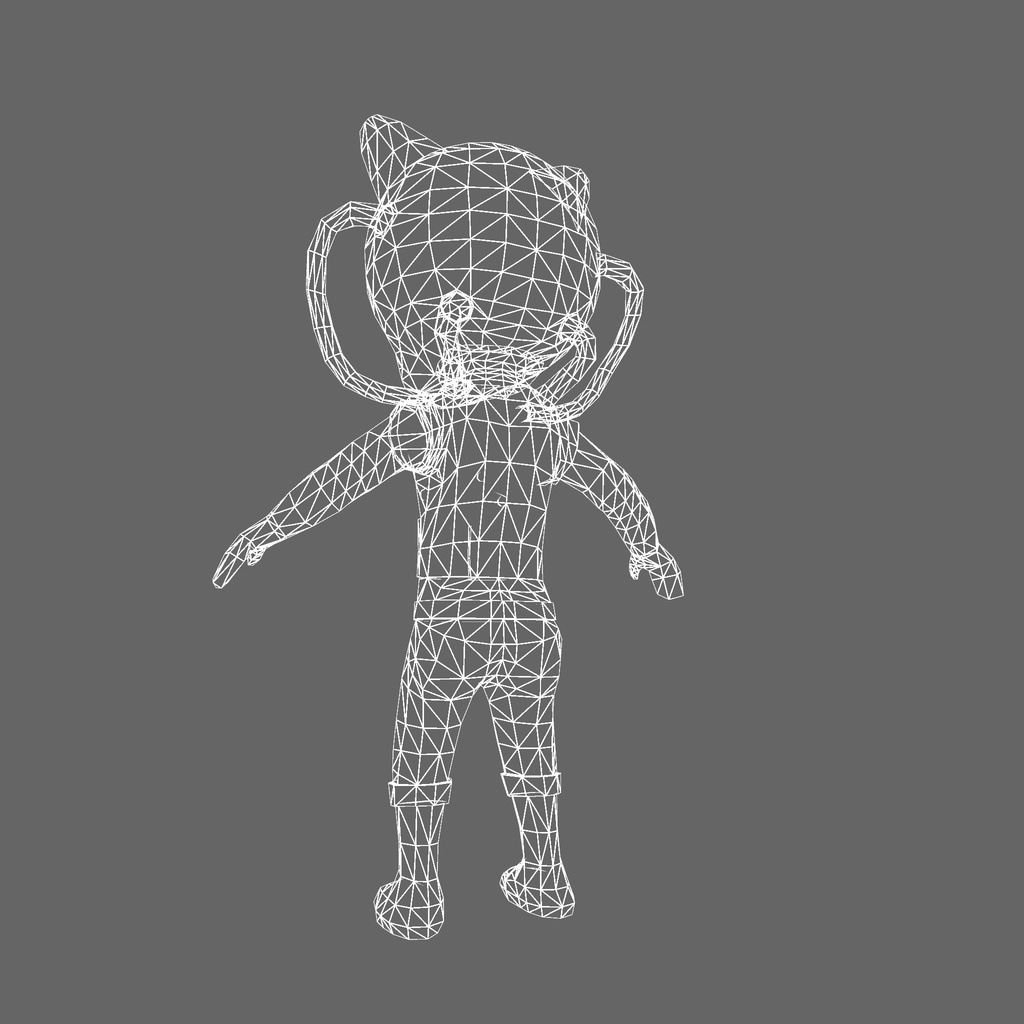 オリジナル3Dモデル「闇ねこ星人」