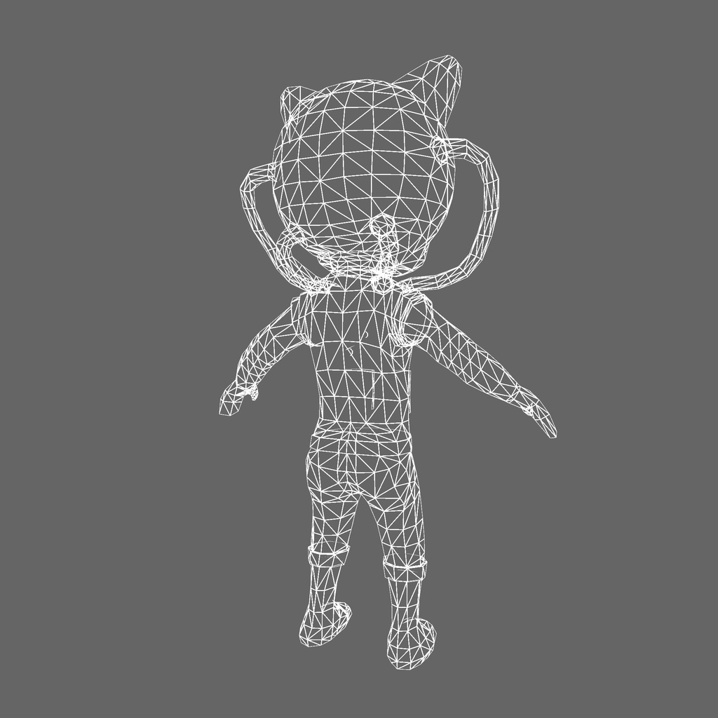 オリジナル3Dモデル「闇ねこ星人」