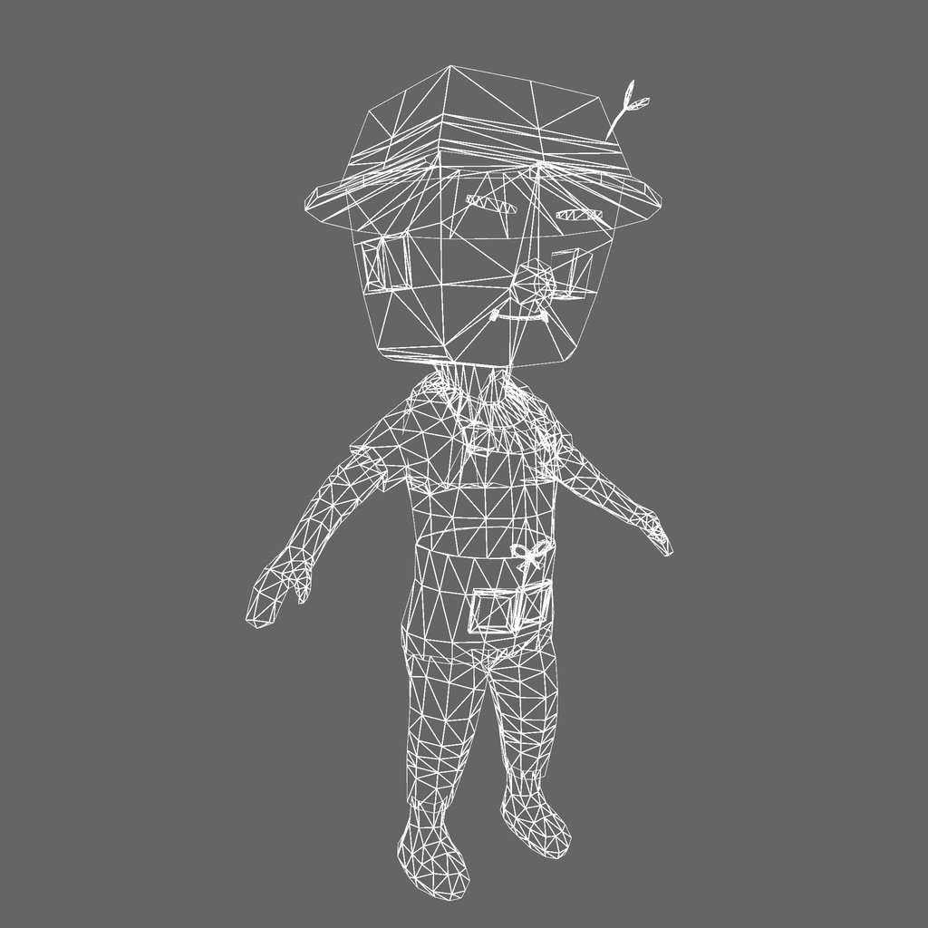 オリジナル3Dモデル「農家のおじさん」