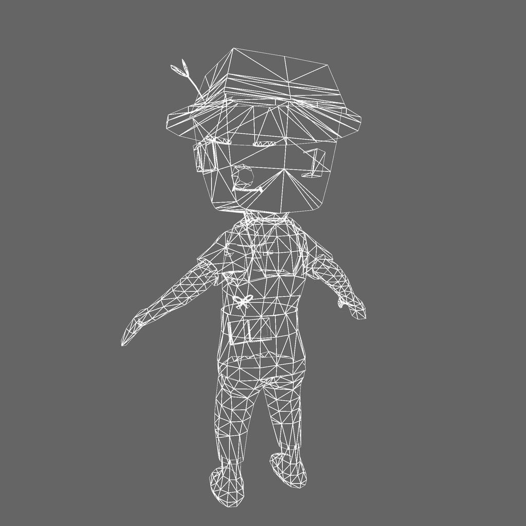 オリジナル3Dモデル「農家のおじさん」