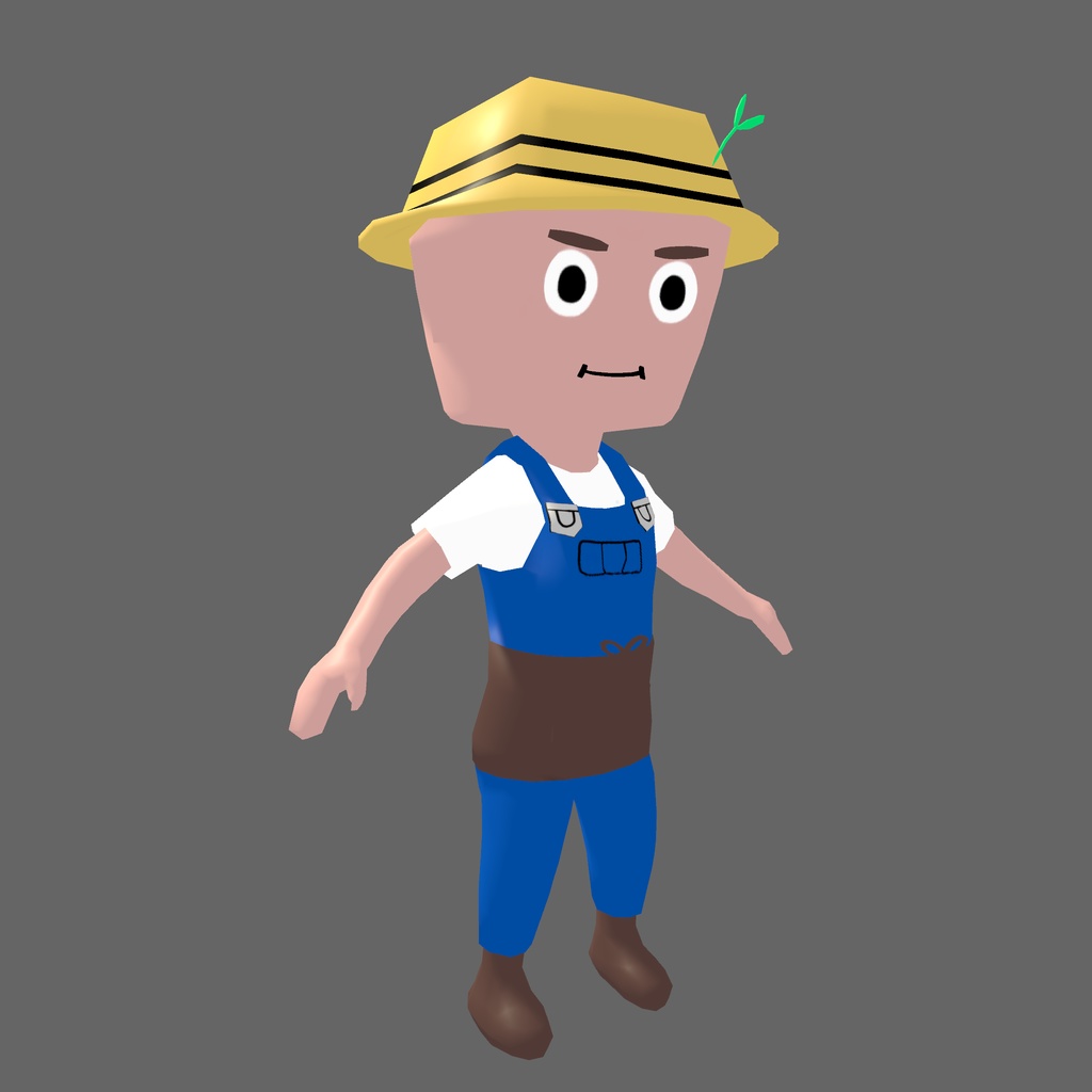 オリジナル3Dモデル「農家のおじさん」