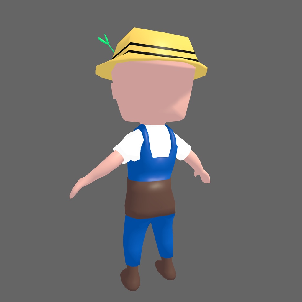 オリジナル3Dモデル「農家のおじさん」