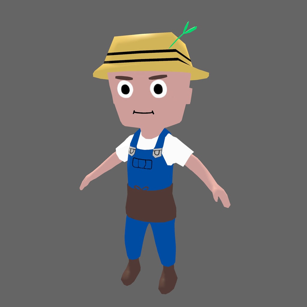 オリジナル3Dモデル「農家のおじさん」