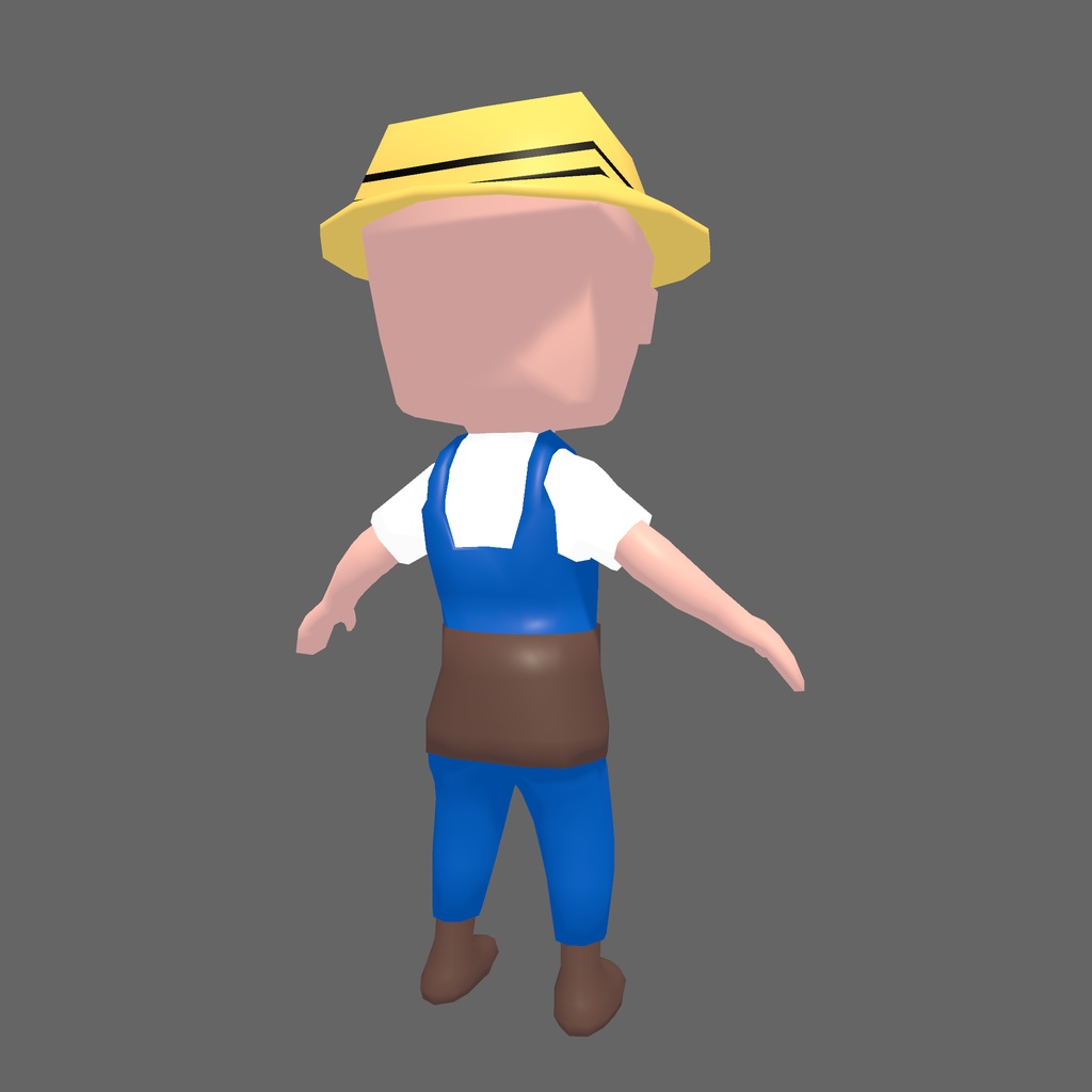 オリジナル3Dモデル「農家のおじさん」