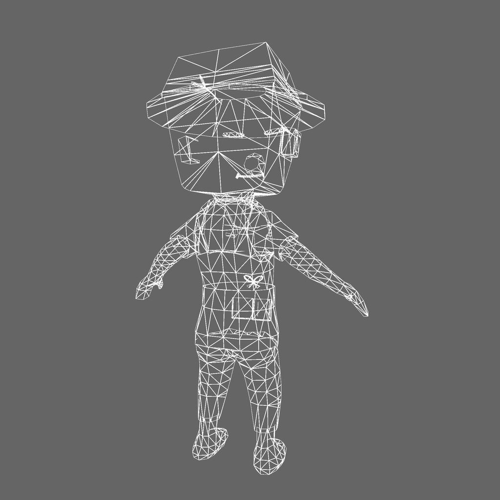 オリジナル3Dモデル「農家のおじさん」