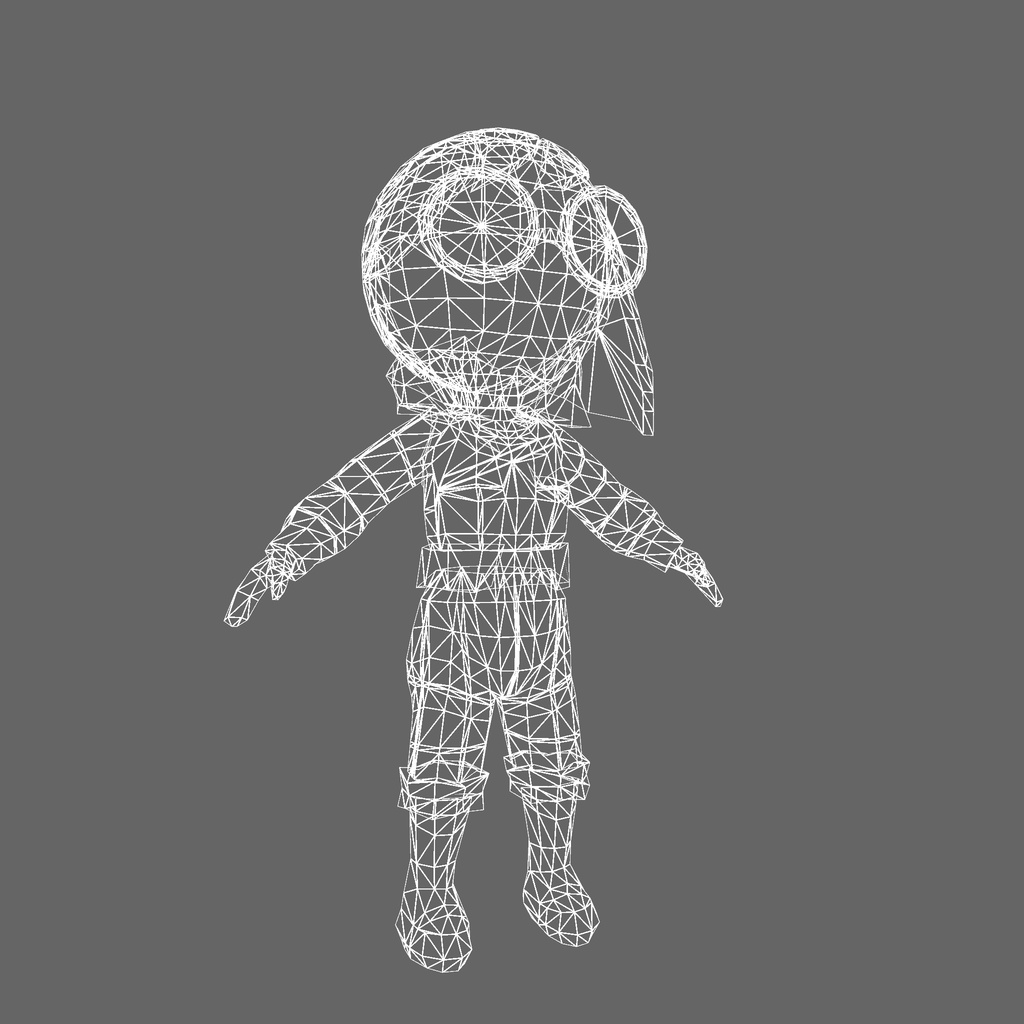 オリジナル3Dモデル「軍隊美女」