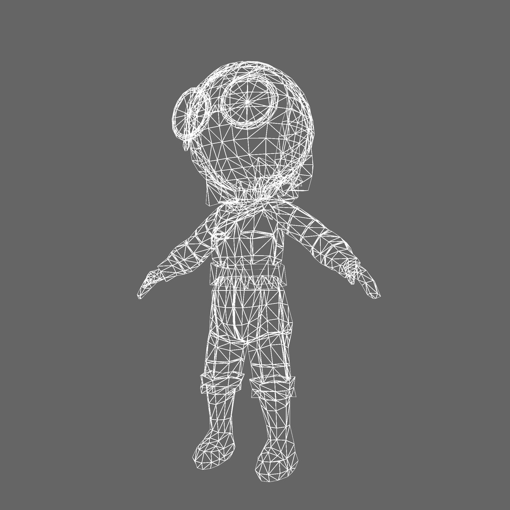 オリジナル3Dモデル「軍隊美女」