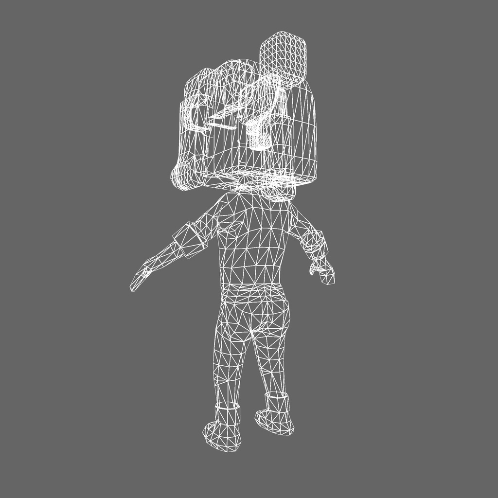 オリジナル3Dモデル「マインガール」