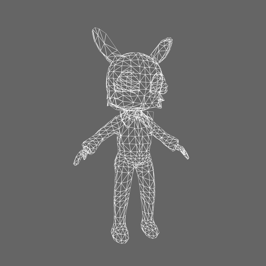 オリジナル3Dモデル「狂乱兎」