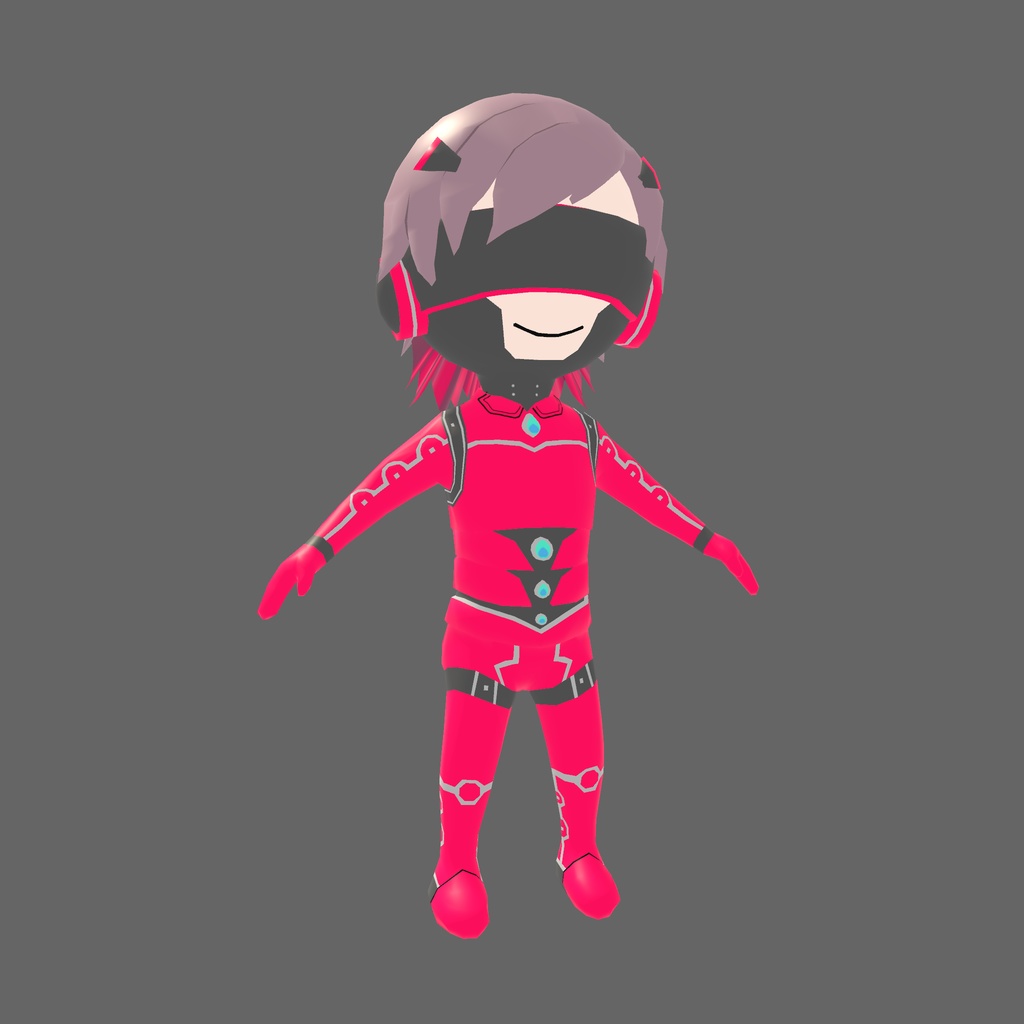 オリジナル3Dモデル「サイバーヒーロー」