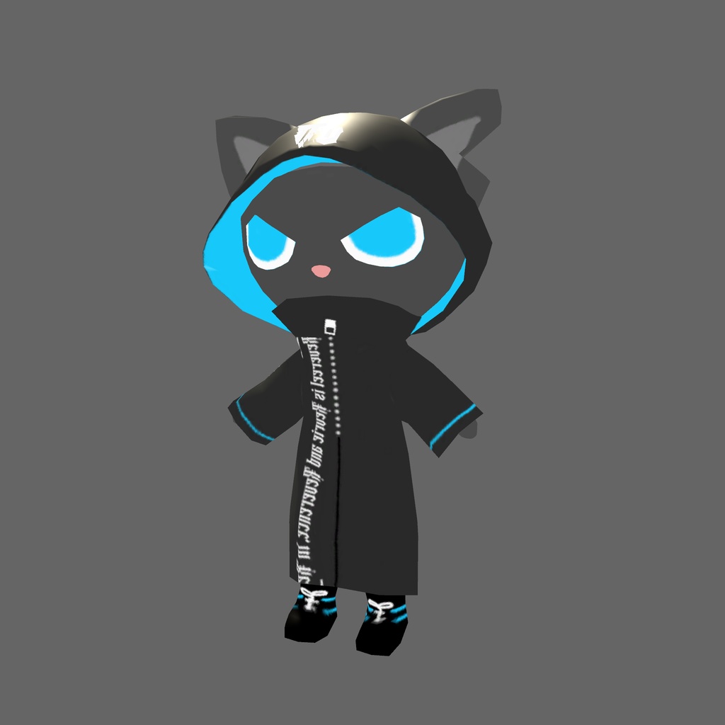 オリジナル3Dモデル「ダーク・サイバー・キャット」