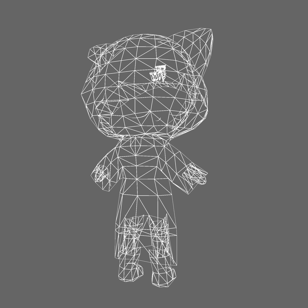 オリジナル3Dモデル「ダーク・サイバー・キャット」