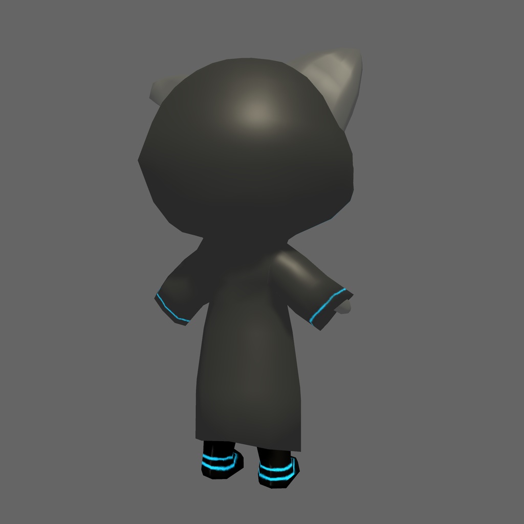 オリジナル3Dモデル「ダーク・サイバー・キャット」