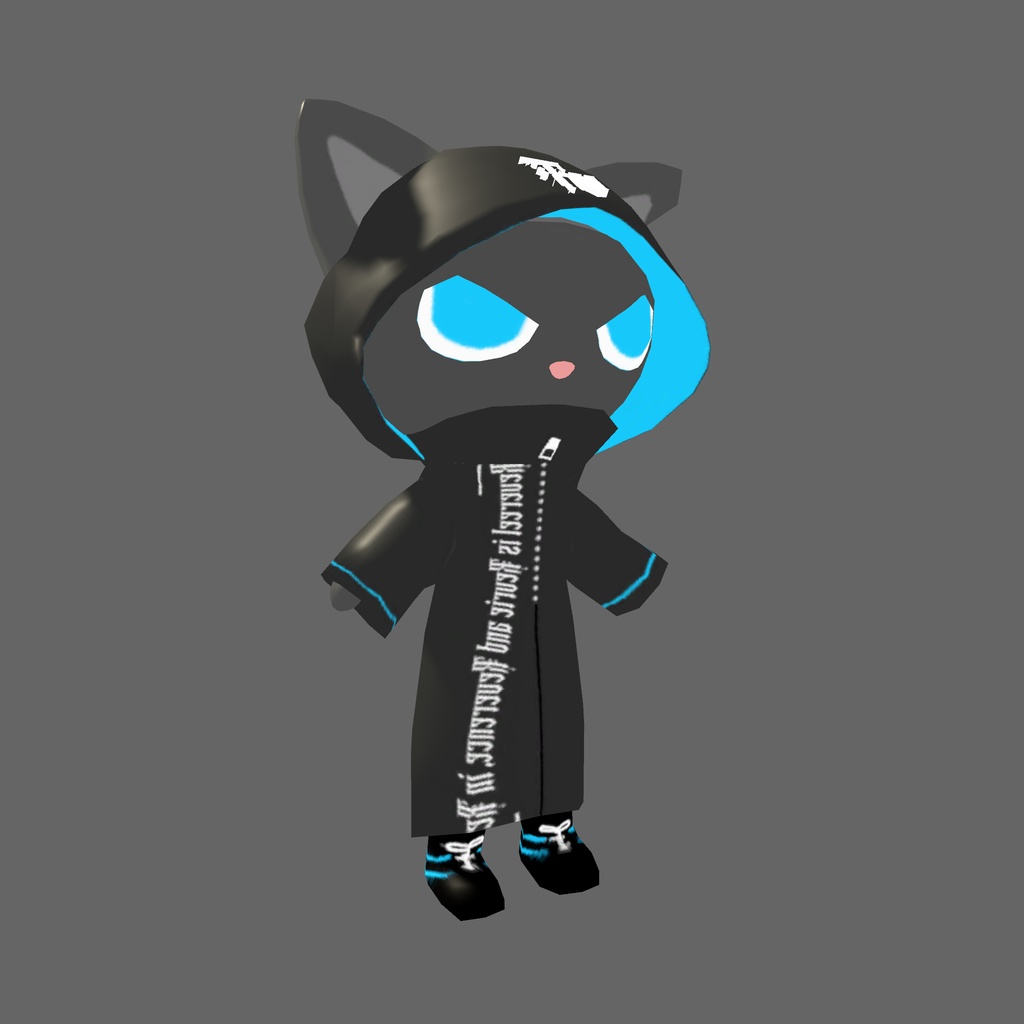 オリジナル3Dモデル「ダーク・サイバー・キャット」