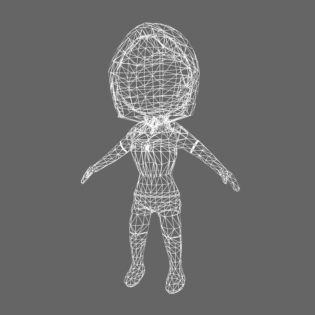 オリジナル3Dモデル「ダークマジックガール」