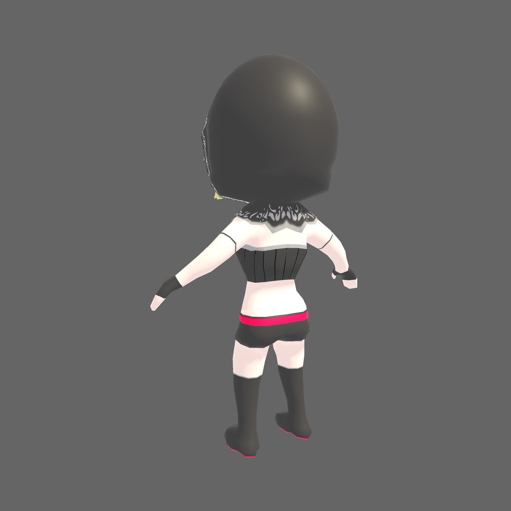 オリジナル3Dモデル「ダークマジックガール」