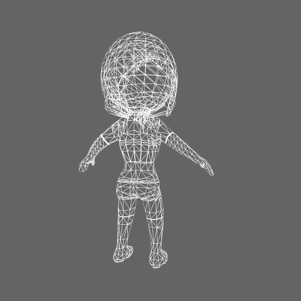 オリジナル3Dモデル「ダークマジックガール」