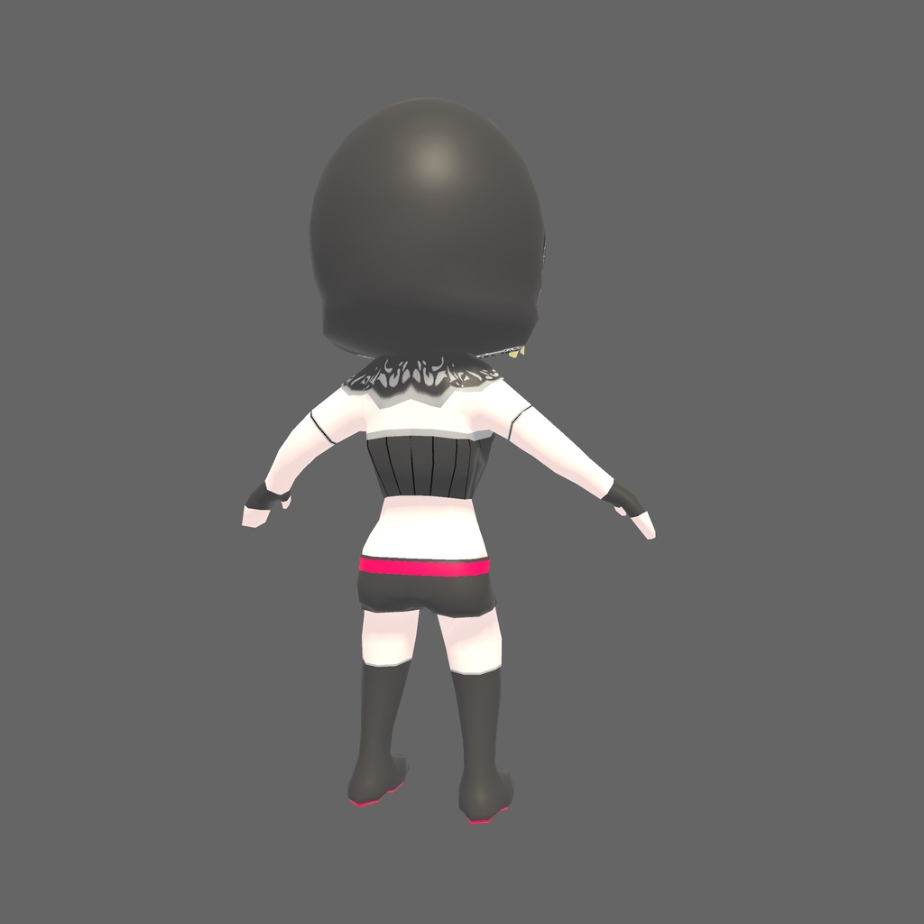 オリジナル3Dモデル「ダークマジックガール」