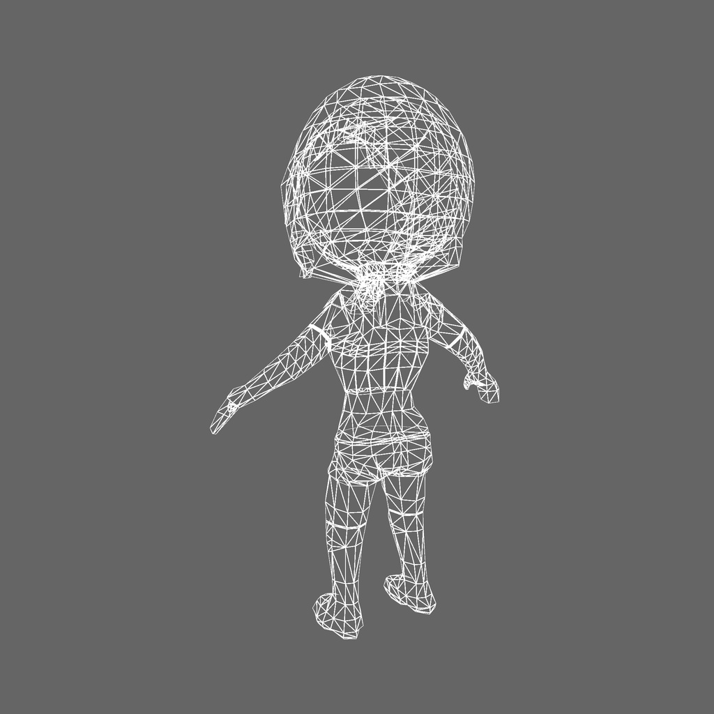 オリジナル3Dモデル「ダークマジックガール」