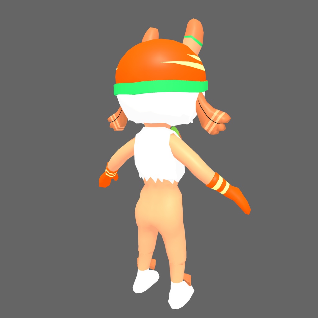 オリジナル3Dモデル「獣 ケモノ ファイヤーラビット」