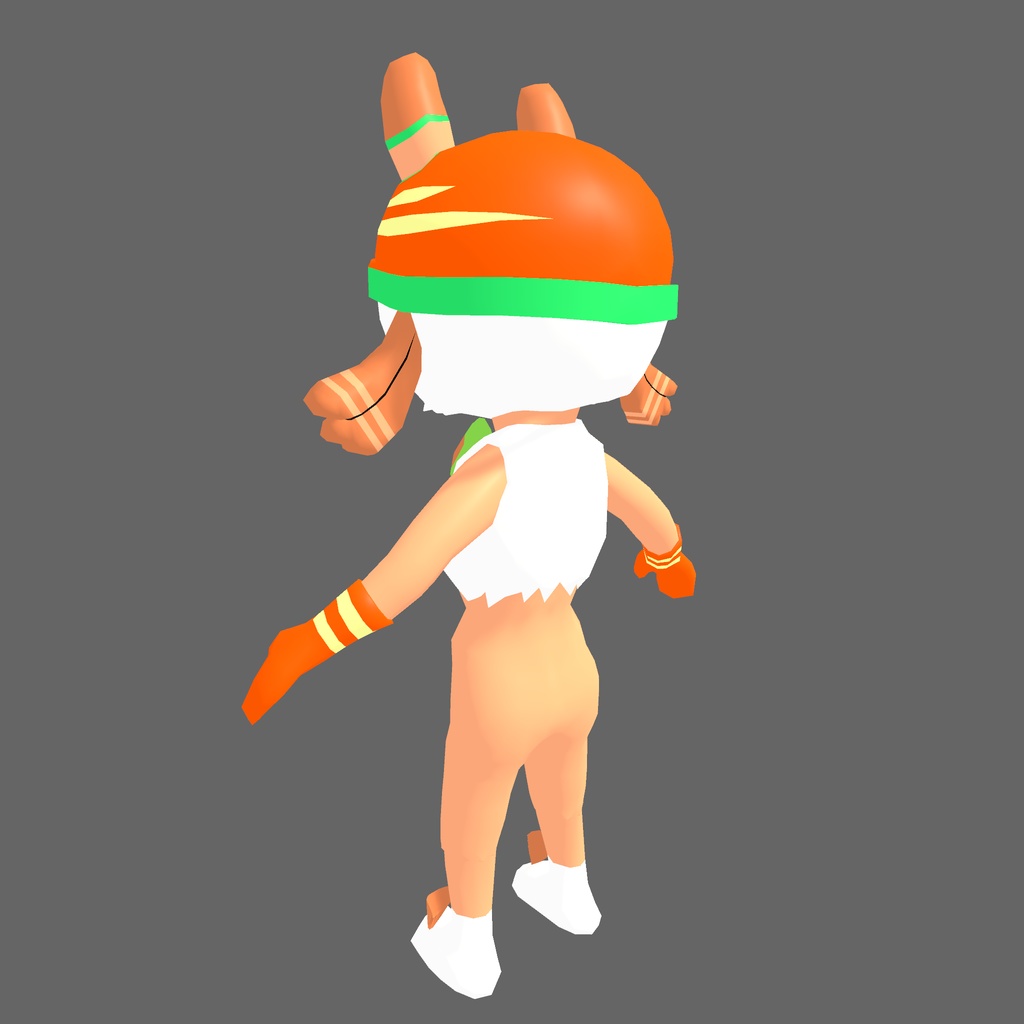 オリジナル3Dモデル「獣 ケモノ ファイヤーラビット」