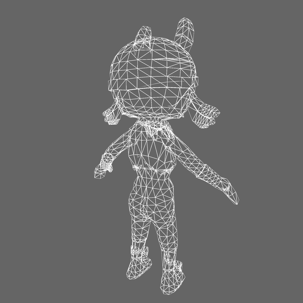 オリジナル3Dモデル「獣 ケモノ ファイヤーラビット」