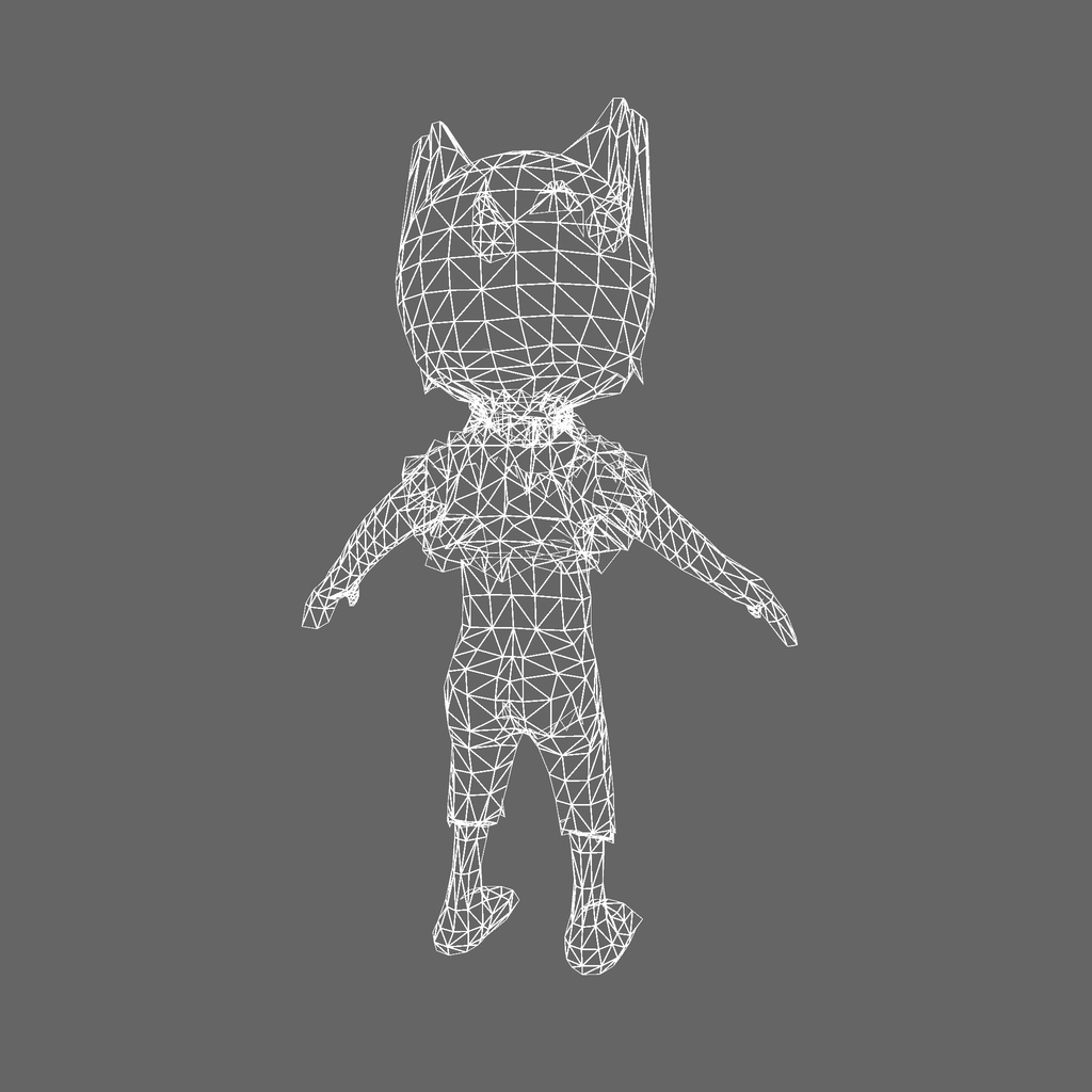 オリジナル3Dモデル「獣 ケモノ ダーク妖精」