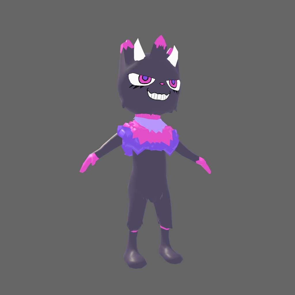 オリジナル3Dモデル「獣 ケモノ ダーク妖精」