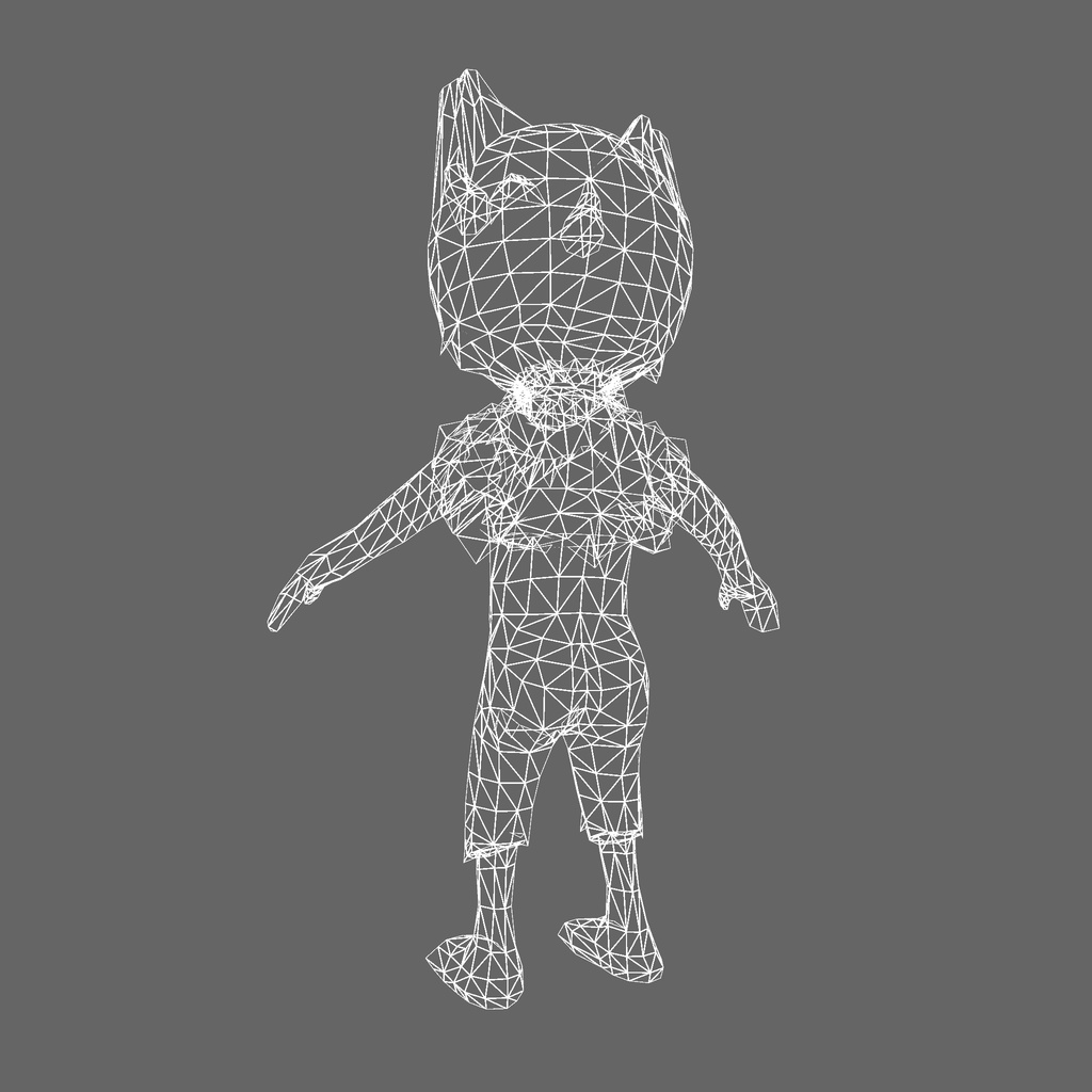 オリジナル3Dモデル「獣 ケモノ ダーク妖精」