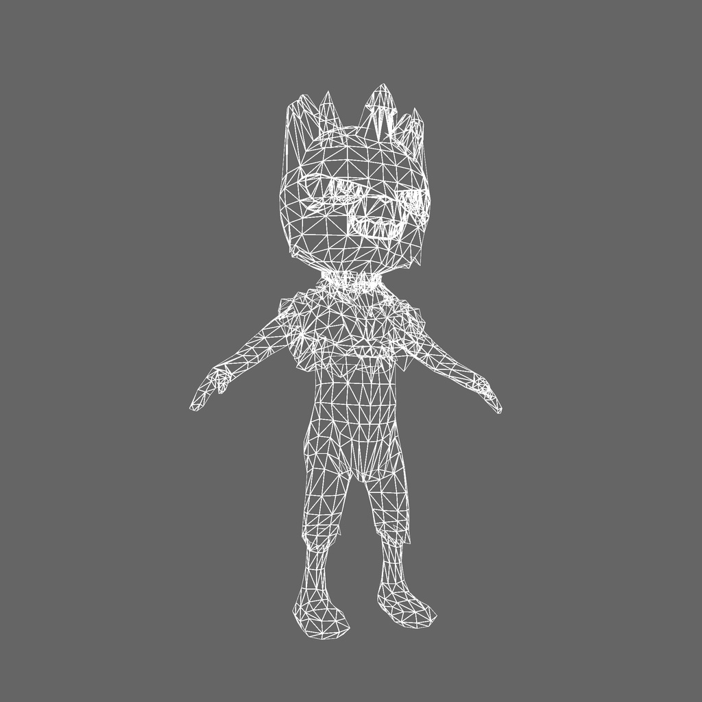 オリジナル3Dモデル「獣 ケモノ ダーク妖精」