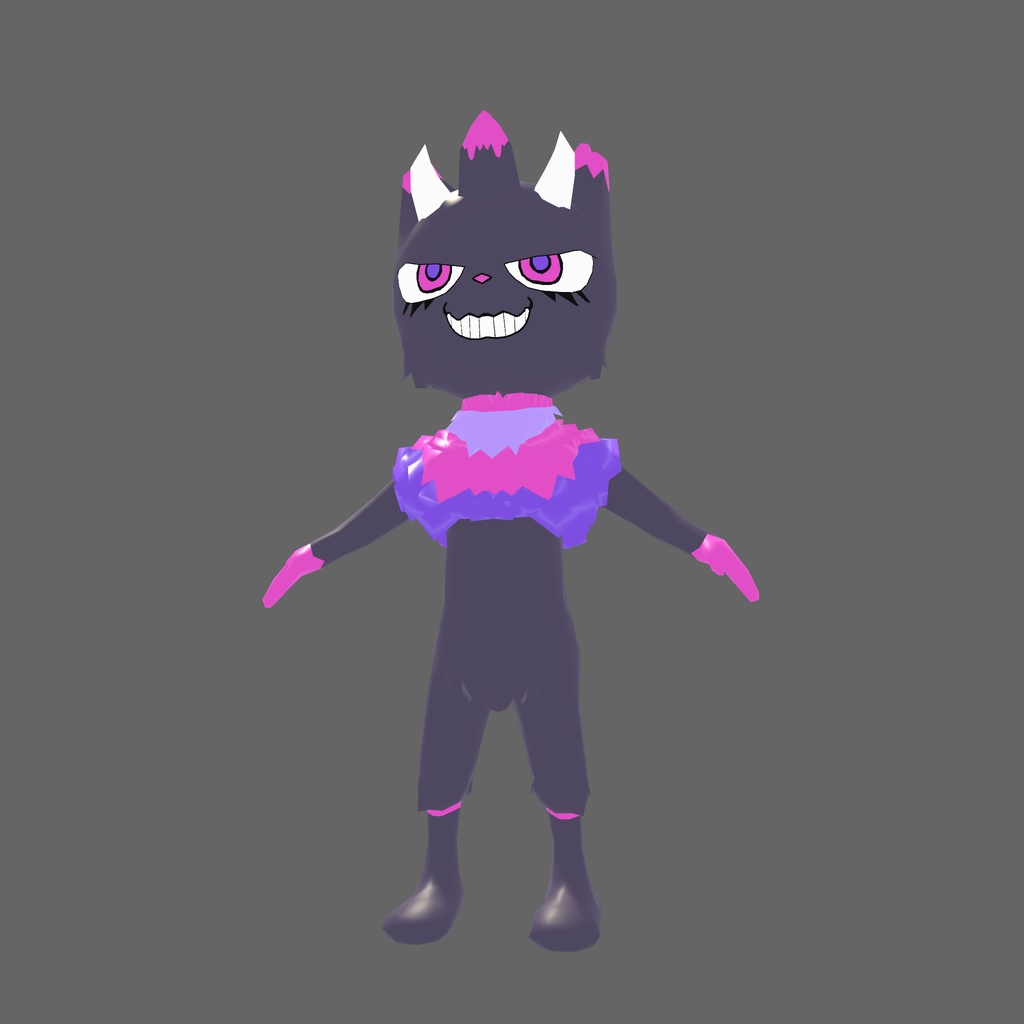 オリジナル3Dモデル「獣 ケモノ ダーク妖精」