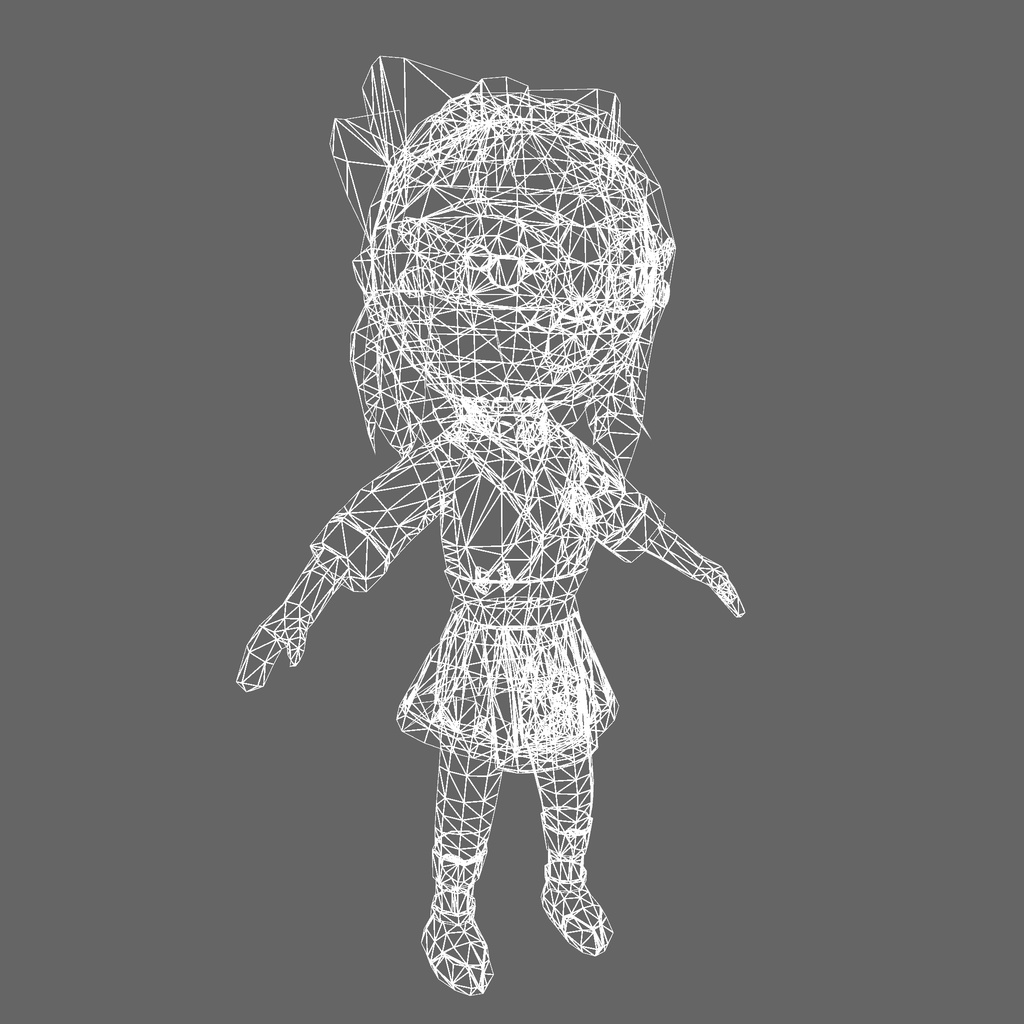 オリジナル3Dモデル「カンフーガール」