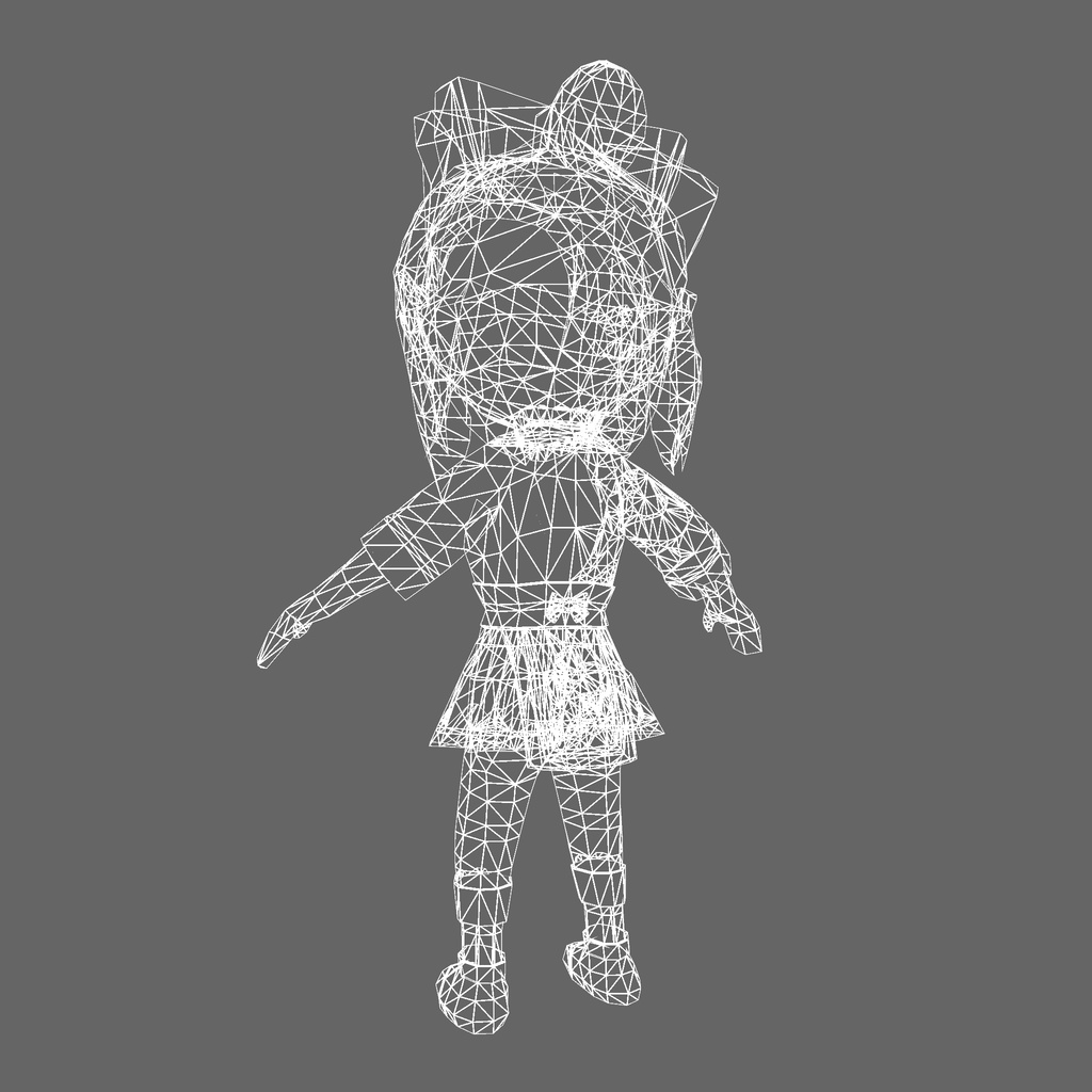 オリジナル3Dモデル「カンフーガール」