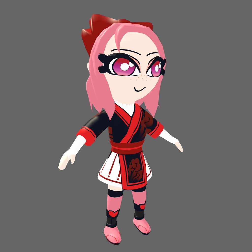 オリジナル3Dモデル「カンフーガール」