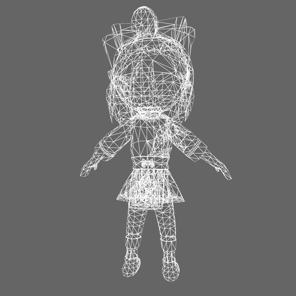 オリジナル3Dモデル「カンフーガール」